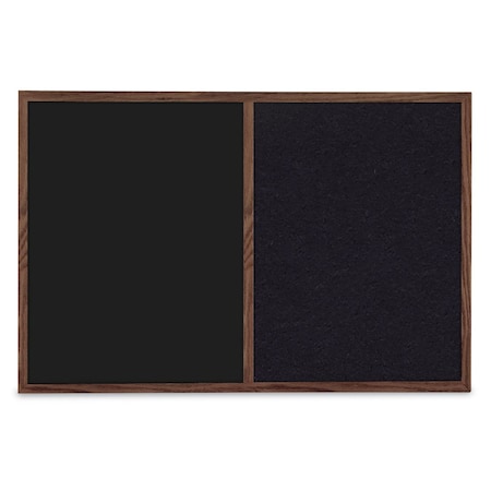 United Visual Products Slim Style Indoor Enclosed Corkboard, 36 UV504SC-BLACK-APRICOT
